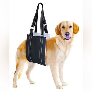 Dog lifting harness and collapsible Bowl